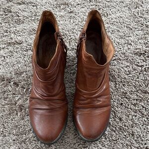 Miz Mooz Chestnut Leather Women’s Boots